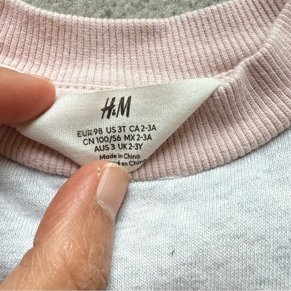 H&M Toddler Girl Unicorn Sweatshirt & Varsity Jacket Set | Size 3Tβ4T - Picture 9 of 10